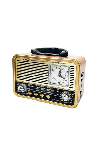 NS-8898BT Nostaljik Radyo Bluetooth Hoparlör