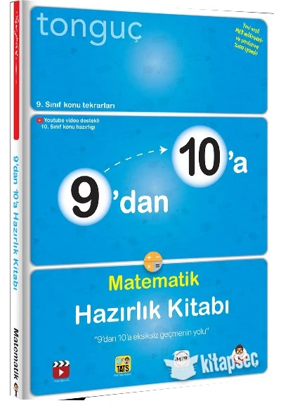 9 dan 10 a Matematik Hazırlık Kitabı Tonguç Akademi