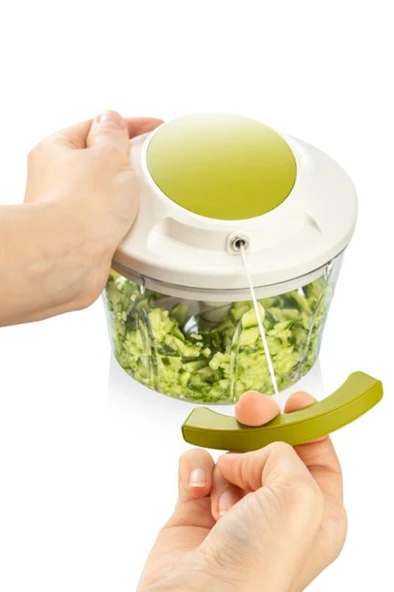 Flora İpli El Rondosu, Paslanmaz Çelik Bıçaklı El Robotu Sebze Meyve Kuruyemiş Doğrayıcı 700 ml - 3