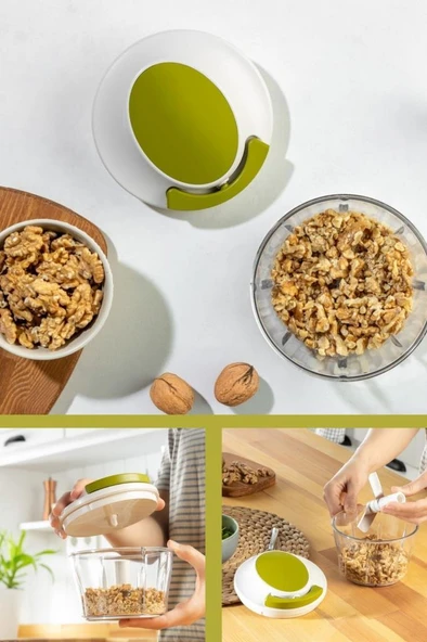 Flora İpli El Rondosu, Paslanmaz Çelik Bıçaklı El Robotu Sebze Meyve Kuruyemiş Doğrayıcı 700 ml - 5