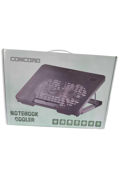 Standlı 2 Fanlı Laptop Soğutucu Concord C-883