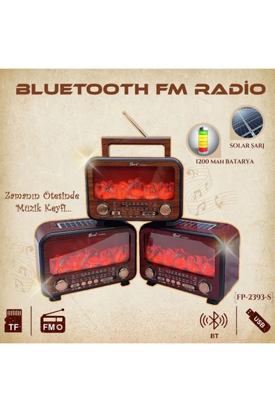 BALKON  HEdiyesi EV Hediyesi Fp-2393-s Epe Şömine Görünümlü Nostaljik Radyo