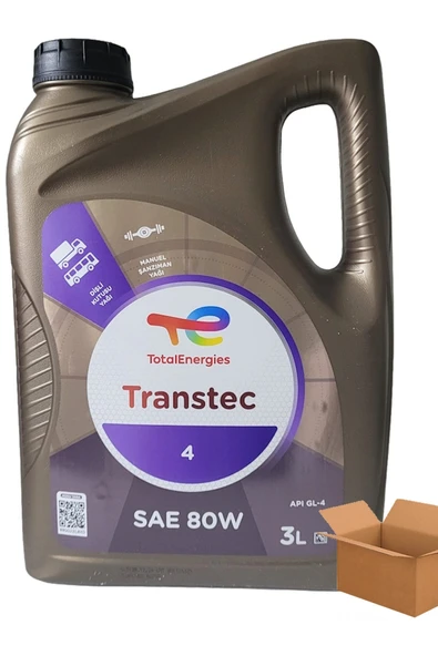 Total Energies Transtec 4 SAE 80W Şanzıman Yağı 3 Litre - API GL-4 (5 Adet)