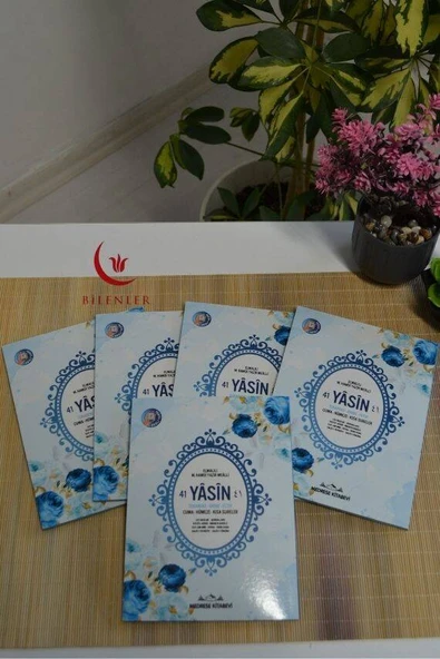Mevlit Hediyeliği 41 Yasin Bilgisayar Hatlı Türkçe Okunuş Mealli ve Sesli 5 Adet Mavi