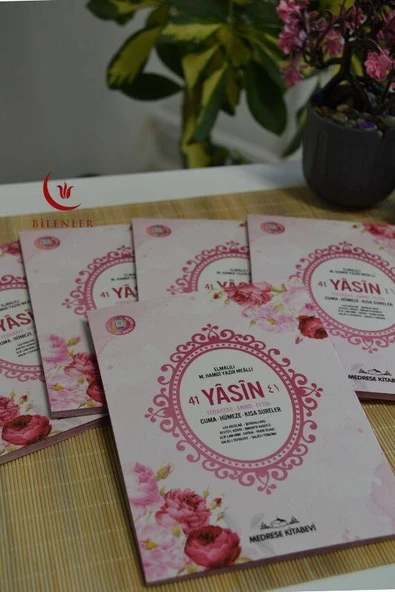 Mevlit Hediyeliği 41 Yasin Bilgisayar Hatlı Türkçe Okunuş Mealli ve Sesli 5 Adet Pembe - Resim 5