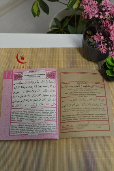 Mevlit Hediyeliği 41 Yasin Bilgisayar Hatlı Türkçe Okunuş Mealli ve Sesli 5 Adet Pembe - Resim 2