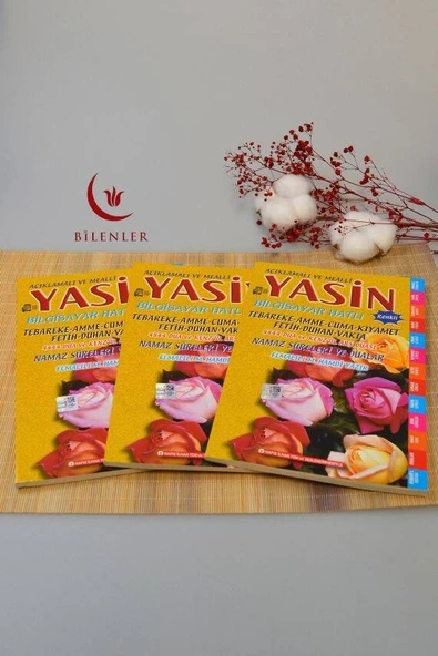 Açıklamalı ve Mealli Bilgisayar Hatlı Renkli Yasin Orta Boy - Resim 6