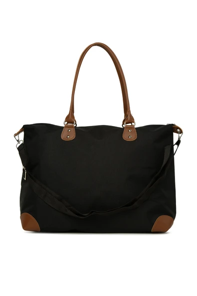 Bagmori Siyah Baby Bag Baskılı Garnili Anne Bebek Çantası - 3