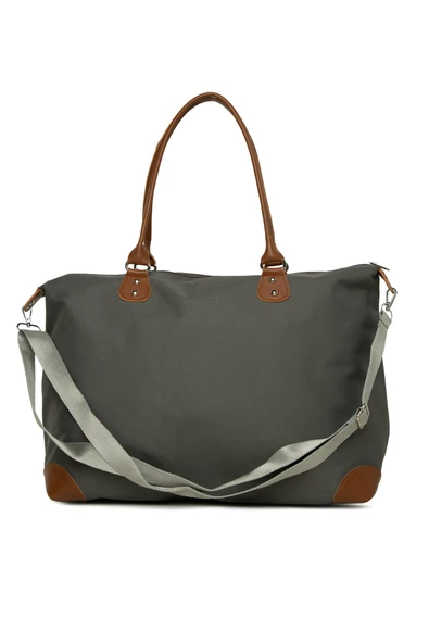 Bagmori Gri Baby Bag Baskılı Garnili Anne Bebek Çantası - 3