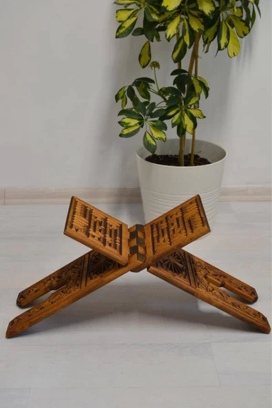 Kur’an-ı Kerim Rahlesi Selçuklu Desenli – Büyük Boy (18X65cm) Oyma İşçilikli ürün görseli