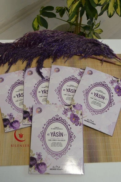 Mevlit Hediyeliği 41 Yasin Bilgisayar Hatlı Türkçe Okunuş Mealli ve Sesli 5 Adet Mor - Resim 5