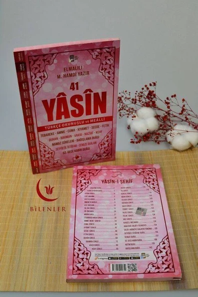 Çok Kolay Okunan Bilgisayar Hatlı 41 Yasin Dua Kitabı Orta Boy Pembe - Resim 2