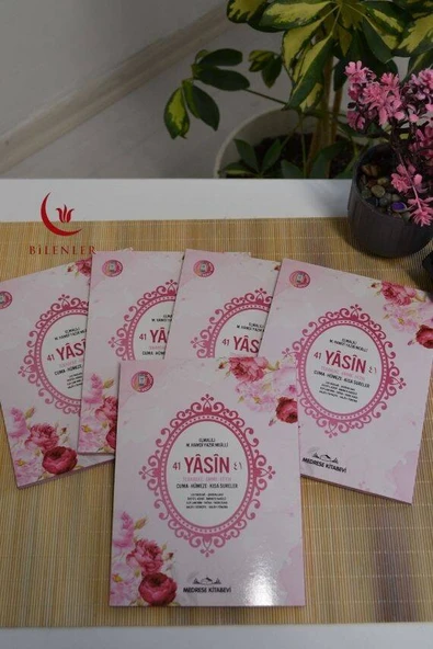 Mevlit Hediyeliği 41 Yasin Bilgisayar Hatlı Türkçe Okunuş Mealli ve Sesli 5 Adet Pembe
