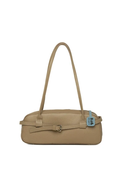 Bagmori Vizon Gerçek Deri Kemerli İnce Askılı Çanta