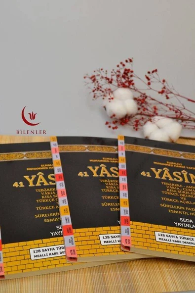 Türkçe Okunuşlu ve Mealli Kabe Desenli Yasin-i Şerif Orta Boy - Resim 2