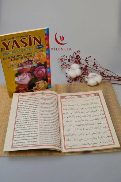 Açıklamalı ve Mealli Bilgisayar Hatlı Renkli Yasin Orta Boy - Resim 3