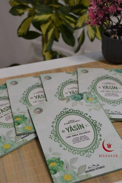 Mevlit Hediyeliği 41 Yasin Bilgisayar Hatlı Türkçe Okunuş Mealli ve Sesli 5 Adet Yeşil - Resim 2