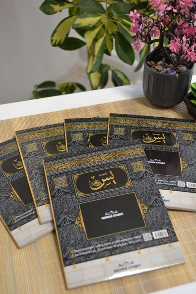 Mevlit Hediyeliği 41 Yasin Bilgisayar Hatlı Türkçe Okunuş Mealli ve Sesli 5 Adet Kabe Desenli - Resim 4