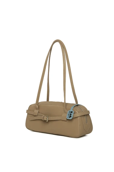 Bagmori Vizon Gerçek Deri Kemerli İnce Askılı Çanta - 2