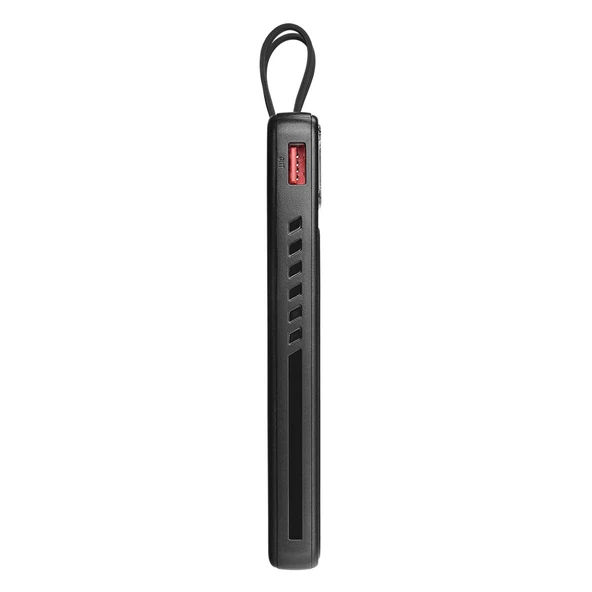 Hytech H120 10000mAh QC3.0 PD20W LCD Şeffaf 18W Siyah Taşınabilir Powerbank - 6