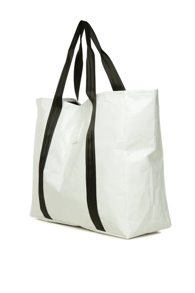 Bagmori Beyaz Çift Şeritli Maxi Boy Plaj Çantası - 2