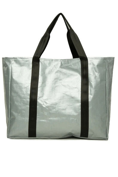 Bagmori Gri Çift Şeritli Maxi Boy Plaj Çantası - Resim 3