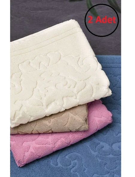 Özdilek 2 Adet Ornament Paspas, Ayak Havlusu (45x65)-Krem