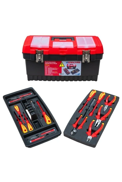 İzeltaş 19” Plastik Takım Çantası Elektrikçi Set ( 23 Parça)