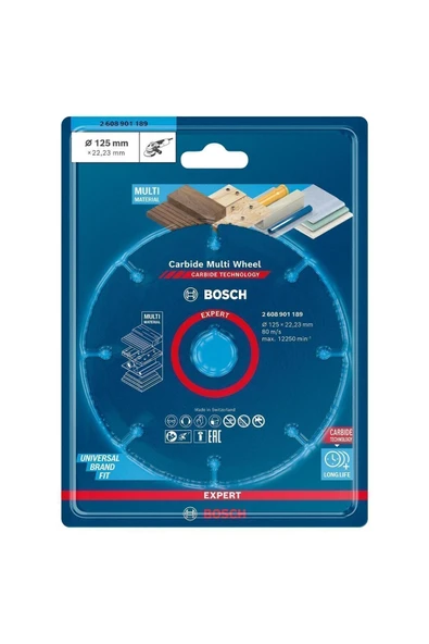 Bosch EXPERT Carbide Multi Wheel Kesici Disk 125 mm, 22,23 mm
