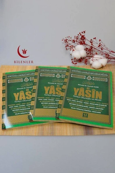 Türkçe Okunuşlu ve Mealli Fihristli 41 Yasin Dua Kitabı Orta Boy Yeşil - Resim 6