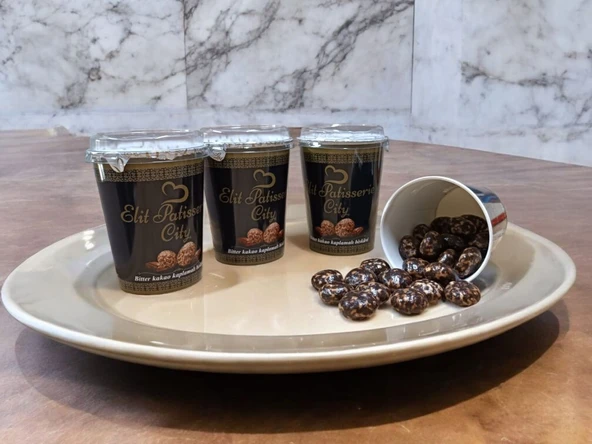 3 Adet (140 Gr) Bitter Kakao Kaplamalı Bisküvi