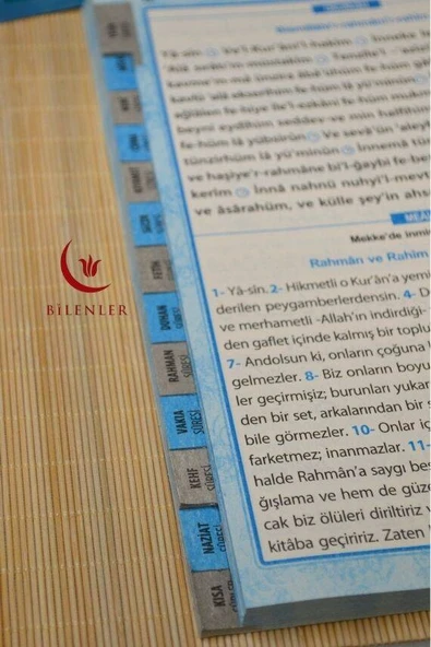 Çok Kolay Okunan Bilgisayar Hatlı 41 Yasin Dua Kitabı Orta Boy Mavi - Resim 4