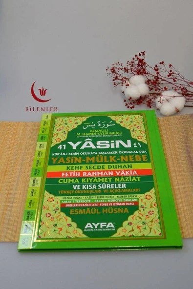 Elmalılı M.Hamdi Yazır Mealli ve Transkripsiyonlu Türkçe Okunuşlu 41 Yasin Dua Kitabı  Rahle Boy Sert Kapak - Resim 6
