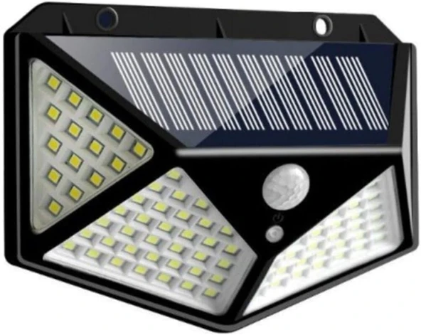100 Led'li Solar Hareket Sensörlü Su Geçirmez Duvar Lambası - 2