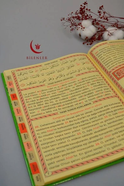 Elmalılı M.Hamdi Yazır Mealli ve Transkripsiyonlu Türkçe Okunuşlu 41 Yasin Dua Kitabı  Rahle Boy Sert Kapak - Resim 4