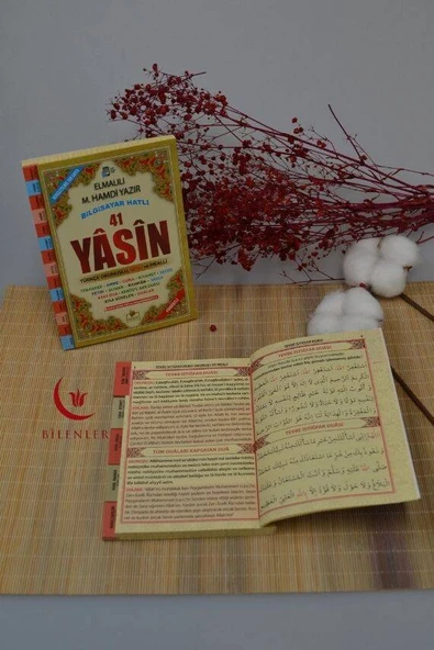 Bilgisayar Hatlı Türkçe Okunuşlu Sesli ve Mealli 41 Yasin Dua Kitabı Camii Boy - Resim 3