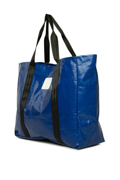 Bagmori Mavi Çift Şeritli Maxi Boy Plaj Çantası - 2