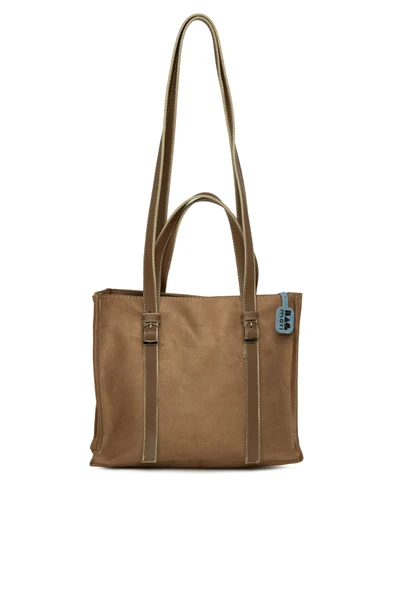 Bagmori Vizon Çift Deri Kemerli Süet Çanta ürün görseli