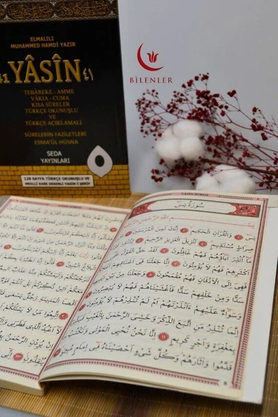 Türkçe Okunuşlu ve Mealli Kabe Desenli Yasin-i Şerif Orta Boy - Resim 4
