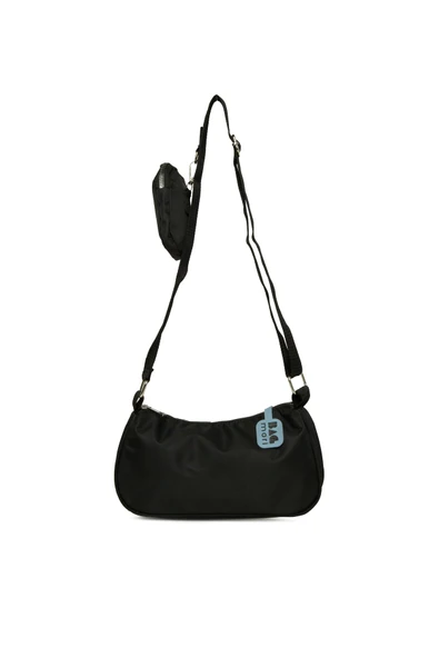 Bagmori Siyah Cüzdanlı Saten Baget ürün görseli