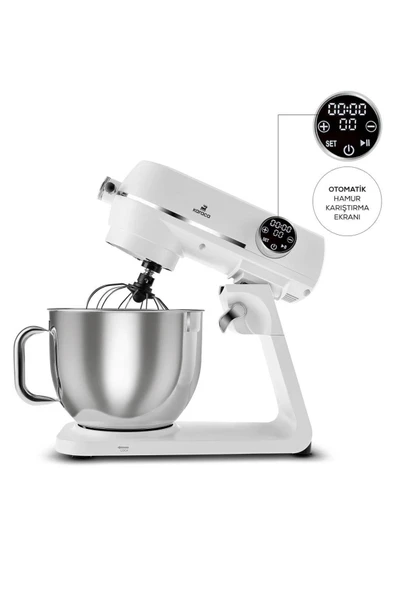 Karaca Multichef Artisan Digital Ekran 7 Litre Döküm Stand Mikser Pearl White 1800w - 3