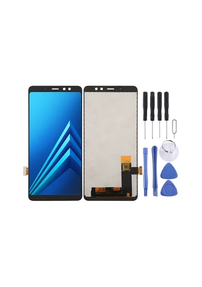 Cbtx Galaxy A8+ 2018 A730f, A730f/ds Uyumlu İncel Lcd Yarım Ekran, Sayısallaştırıcı Tam Montajlı Siyah