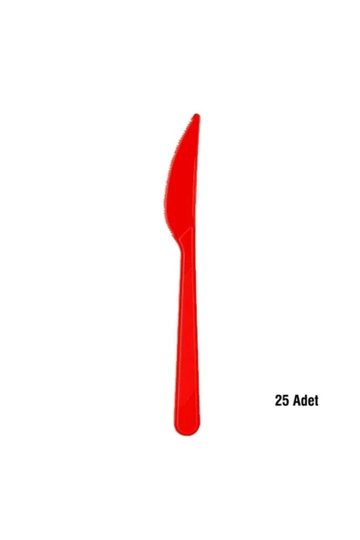 ROLLUP BIÇAK PLASTİK KIRMIZI 25 Lİ
