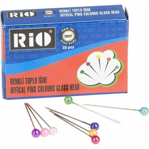 RİO TOPLU İĞNE RENKLİ PLASTİK BAŞLI