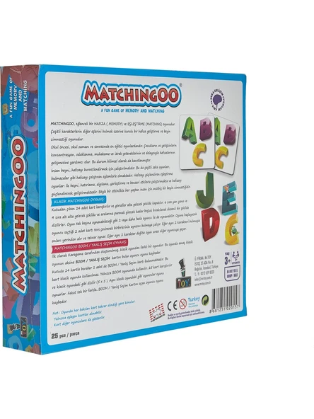 Matchingoo Memory Game Hafıza Oyunu Alfabe - 2