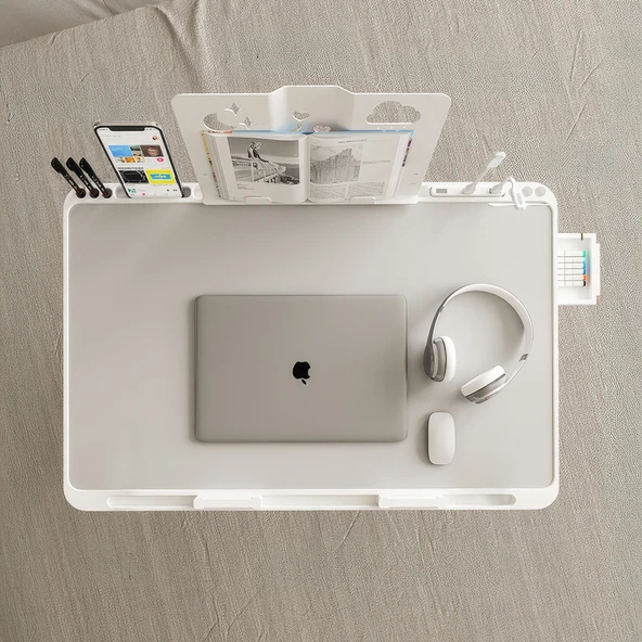 Move - N3  Yükseklik Ayarlı LED Aydınlatmalı Gri Laptop Sehpası - 2