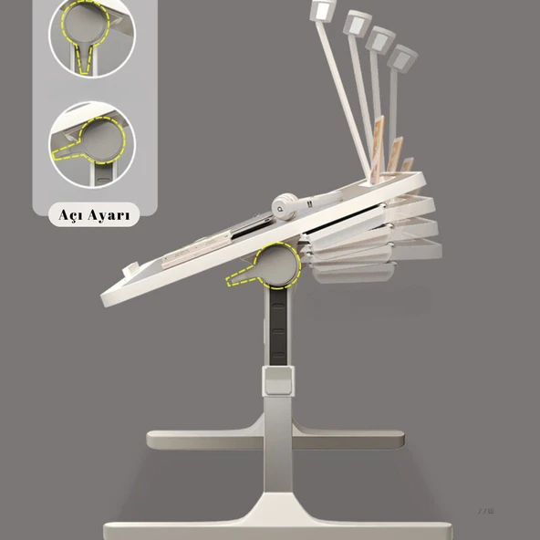 Move - N9  Yükseklik Ayarlı LED Aydınlatmalı Siyah Laptop Sehpası - 4