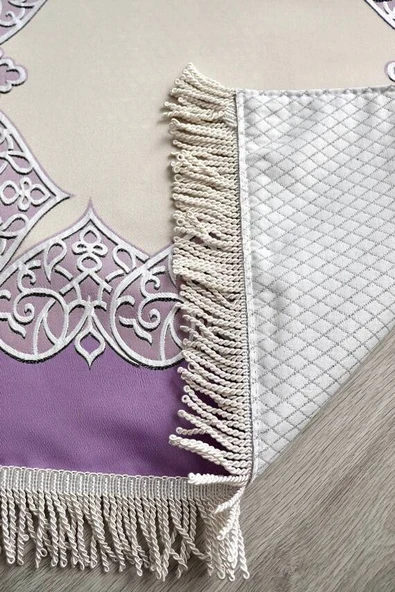 Astarlı Çeyizlik Saten Seccade Lila - Resim 3