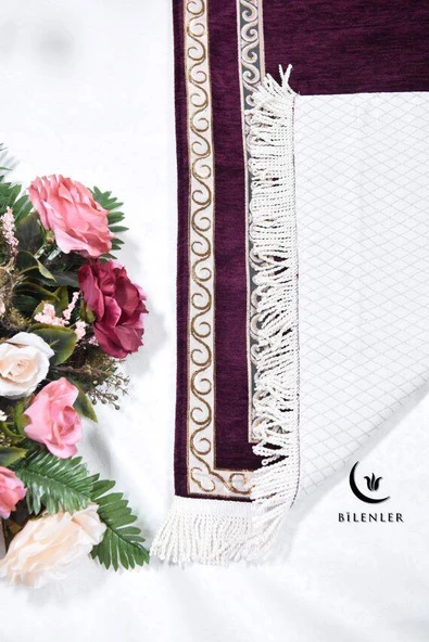 Oval Astarlı Seccade Mürdüm - Resim 2