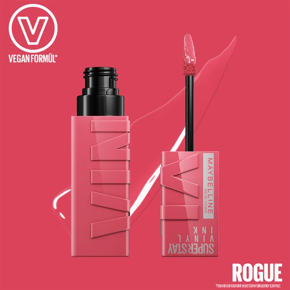 Maybelline New York Super Stay Vinyl Ink Uzun Süre Kalıcı Likit Parlak Ruj 145 Rogue - 4
